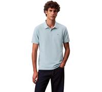 Calvin Klein Polo Manches Courtes Homme Monogram Pique en Coton, Bleu (Stratosphere), XL