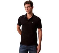 Calvin Klein Polo Manches Courtes Homme Monogram Pique en Coton, Noir (Black), L