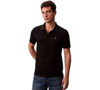 Calvin Klein Polo Manches Courtes Homme Monogram Pique en Coton, Noir (Black), L