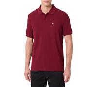 Calvin Klein Polo Manches Courtes Homme Monogram Pique en Coton, Rouge (Renaissance Red), M