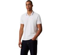 Calvin Klein Polo manches courtes homme Monogram Pique Tipped en coton Blanc M
