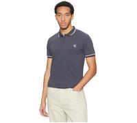 Calvin Klein Polo Manches Courtes Homme Tipping Slim avec Stretch, Bleu (India Ink), M