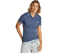 Calvin Klein Polo Manches Courtes Homme Tipping Slim Fit, Bleu (Vintage Indigo), M