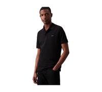 Calvin Klein Polo slim en coton piqué stretch boutonné noir - Taille L