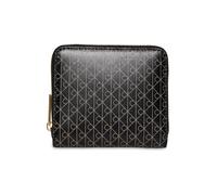 Calvin Klein Porte-monnaies 'Coated Emblem Print Zip-around' beige / noir, Taille One Size
