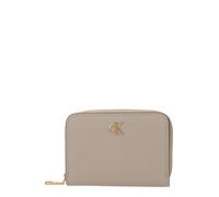 Calvin Klein Portefeuille en Cuir à Rabat Minimaliste Monogramme pour Femme, Marron (Château), One Size