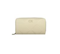 Calvin Klein - Portefeuille Beige en polyester avec blocage Rfid - Femme - Accessoires - Beige - Taille: ONE Size