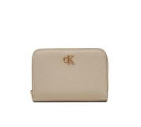 Calvin Klein Portefeuille en Cuir à Rabat Minimaliste Monogramme pour Femme, Marron (Château), One Size
