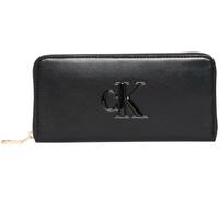 Calvin Klein Portefeuille Bold Long Zip Around avec logo – Noir, Taille Unique