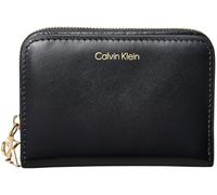 Calvin Klein Portefeuille Femme Medium Flap Zip Around Petit, Noir (Black), Taille Unique
