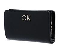 Calvin Klein Portefeuille Femme Re-Lock Bifold French Wallet Grand Modèle, Noir (Ck Black), Taille Standard