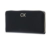 Calvin Klein Portefeuille Femme Re-Lock Z/A Wallet Large Grand Modèle, Noir (Ck Black), Taille Standard