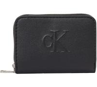 Calvin Klein Portefeuille Femme Sculpted Flap Zip Around Petit, Noir (Black), Taille Unique