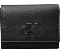 Calvin Klein Portefeuille Femme Sculpted Medium Trifold à Volet, Noir (Black), Taille Unique