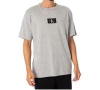 Calvin Klein Pour des hommes T-shirt de détente à logo carré, Gris L