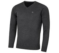 Calvin Klein Pull ˆ col en Coton Doux pour Homme - Charcoal Marl - XXXXL