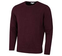 Calvin Klein Pull à Col Rond Chunky Homme Bordeaux - S