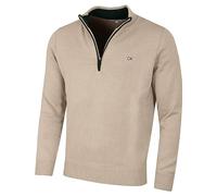 Calvin Klein Pull de Golf 2023 1/2 Zip pour Homme - Latte - XXXL