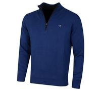 Calvin Klein Pull en Coton pour Hommes Golf - Bleu Atlantique - S