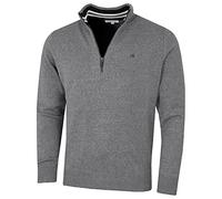 Calvin Klein Pull en Coton pour Hommes Golf - Gris chiné Sport - L