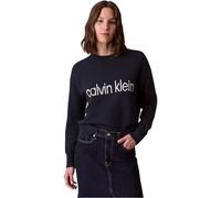 Calvin Klein Pull Femme Graphic en Coton, Bleu (Dark Sapphire), L