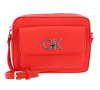 Calvin Klein Re-Lock Camera Bag W/Flap Jacquard Deep Orange