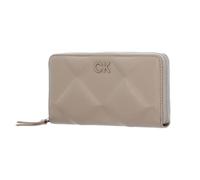 Calvin Klein Re-Lock Quilt Zip Around Wallet L Silver Milk [224993] - porte-monnaie porte monnaie