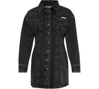 Calvin Klein Robe en Jean Femme Denim Mini Essential Manches Longues, Noir (CK Essential Black), M