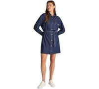 Calvin Klein Belted Tencel Shirt Dress Autres Robes, Denim Black, S Femme