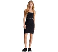 Calvin Klein Robe Femme Logo Elastic Strappy Bretelles Fines, Noir (CK Black), XS