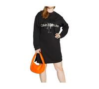 Calvin Klein - Robe Sweat Monogramme - Femme - Robes - Noir - Taille: 36 FR