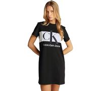 Calvin Klein Robe T-Shirt Femme Blocking Courte, Noir (CK Black), XS
