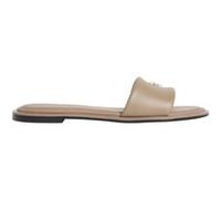 Calvin Klein Round Flat Sandal Leather Desert Taupe Taille: 38 | Sandales Outlet | Femme | Le Noir