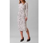 Calvin Klein Ruched Assymetrical Printed Midi Dress Ivory Print Taille: XS | Robes Outlet | Femme | Blanche