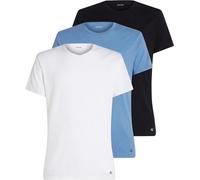 Calvin Klein S/S Crew Neck 3pk Lv00nb4185 T-Shirt, Blue (Black W Blue Descent EMB/Blue DESCE), M Homme