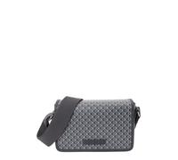 Calvin Klein Sac à bandoulière 'Coated Emblem Print Messenger' gris foncé / blanc, Taille One Size