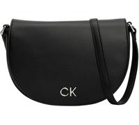 Calvin Klein Sac à Bandoulière Femme Daily Saddle Bag Pebble Petit, Noir (Ck Black), Taille Unique