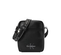 Calvin Klein Sac à bandoulière 'Monologo Webbing Strap' gris / noir / blanc, Taille One Size