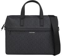Calvin Klein Sac pour Ordinateur Portable Homme Must Laptop Bag avec Fermeture Éclair, Noir (Classic Mono Black), Taille Unique
