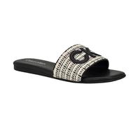 Calvin Klein Sandales plates Yides pour femme, noir, 36 EU