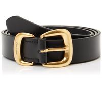Calvin Klein Sarah LV04K7012G Ceinture 2 pièces avec logo pour femme, noir (noir/doré profond), taille 80, Noir (noir/doré foncé), 80 cm