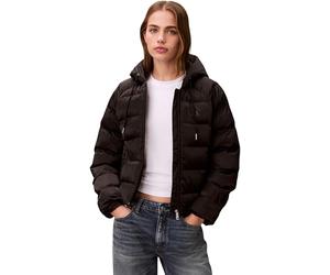 Calvin Klein Satin Lightweight Short Logo Puf Lv047E509G Vestes, Black (Black), M Femme