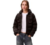 Calvin Klein Satin Lightweight Short Logo Puf Lv047E509G Vestes, Black (Black), XS Femme