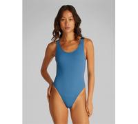 Calvin Klein Scoop Back One Piece Swimsuit Bleu Tempête 14 (L) Female