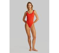 Calvin Klein Scoop Back One Piece Swimsuit Chili 8 (XS) Female