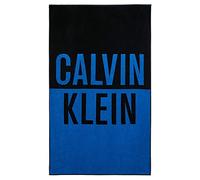 Calvin Klein Serviette de Plage CK Piscine Spa Coton éponge cm.180 x 100 (Environ) avec Logo Article KU0KU00105 Serviette, C4X Dynamic Blue, Unica - One Size
