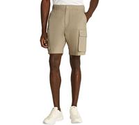 Calvin Klein Short Cargo Homme Washed avec Ceinture Élastique, Beige (Stone Gray), 30W