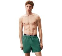 Calvin Klein Short de Bain Homme Medium Double avec Ceinture Emblématique, Vert (Wild Green), XL