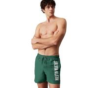 Calvin Klein Short de Bain Homme Medium Drawstring avec Cordon de Serrage, Vert (Wild Green), M