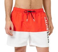 Calvin Klein Short de Bain Homme Medium Drawstring Long, Rouge (Hot Heat), S